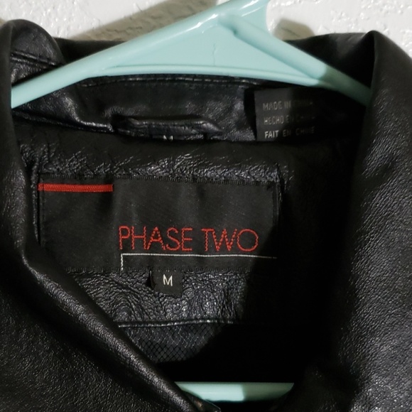 Medium Black leather jacket temperature 45 - Picture 2 of 4